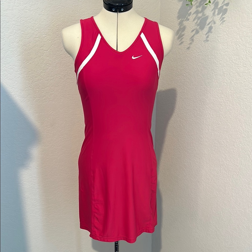 Nike White and Pink Mini Dress
